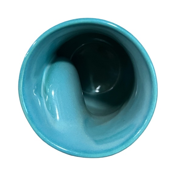 Handcrafted 2015 Neher Blue and Turquoise Ceramic Mug - Picture 7 of 10